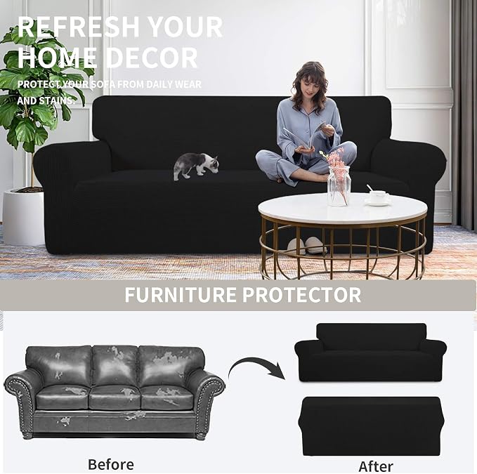 Easy-Going Stretch Loveseat Slipcover 1-Piece Sofa Cover Furniture Protector - Image 4