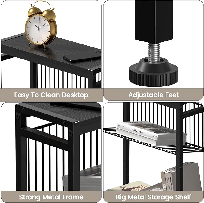 End Table for Small Space, 3-Tier Narrow Side Table - Image 7