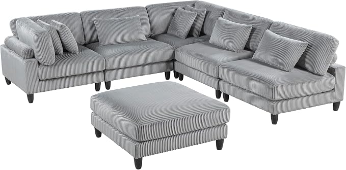 Lexicon 120 Inch Modular Sectional Sofa - Image 7