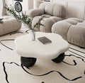 35" Cloud Coffee Table with 3 Ball Legs, Modern Minimalist Petal Center Table by BSYEIO
