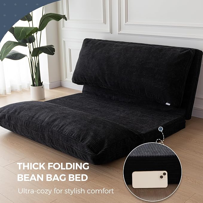 MAXYOYO Folding Sofa Bed, Extra Thick and Long Floor Sofa Convertible Sleeper - Image 8