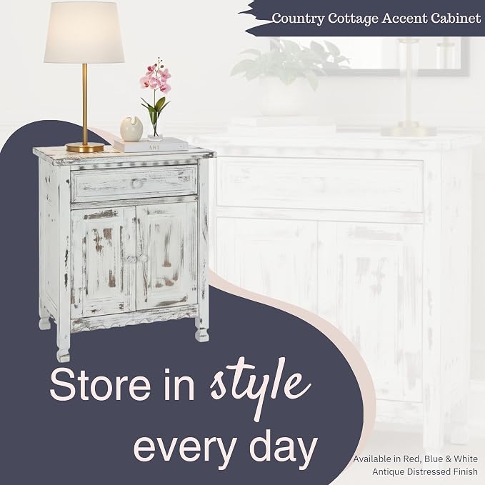 Alaterre Furniture Country Cottage Accent Cabinet - Image 4