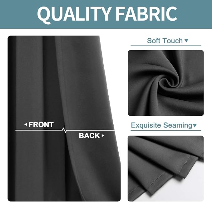 ChrisDowa Blackout Curtains 72 inches Long - Image 3