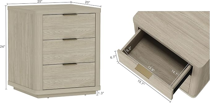 Eco-Friendly Nightstand in Natural Wood - Image 3