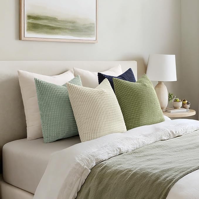 MIULEE Modern Farmhouse Decorative Spring Pillow Covers 20x20 Inch Set of 4 - Image 5