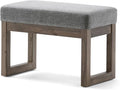 SIMPLIHOME Milltown Small Ottoman Bench by SimpliHome
