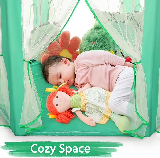 Monobeach Princess Tent Girls Green Large Playhouse Kids Castle Play Tent - Image 5
