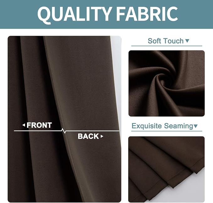 ChrisDowa Blackout Curtains 90 Inches Long 2 Panels Set - Image 3