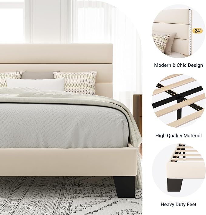 Allewie King Size Platform Bed Frame - Image 6
