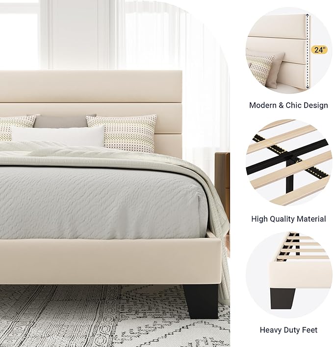 Allewie Full Size Platform Bed Frame - Image 6