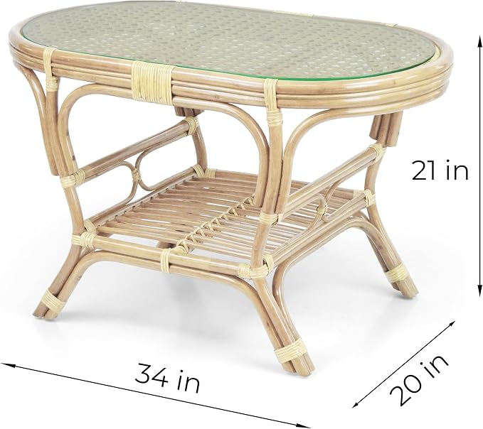 Malibu Lounge Set of 4: 2 Natural Rattan Wicker Chairs, Three-Seater Sofa and - Image 5