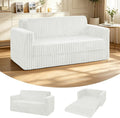 HABUTWAY 49.8" Loveseat Boneless Couch, 4-in-1 Convertible Sofa Bed, Plush Fur by HABUTWAYMakeYourLifeComfortable