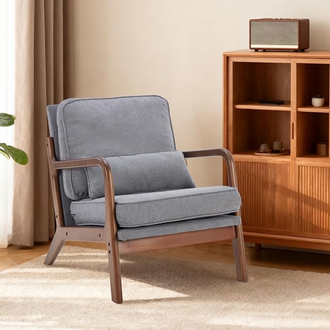DUMOS Accent Chairs Set of 2, Mid Century Modern Chair - Image 8