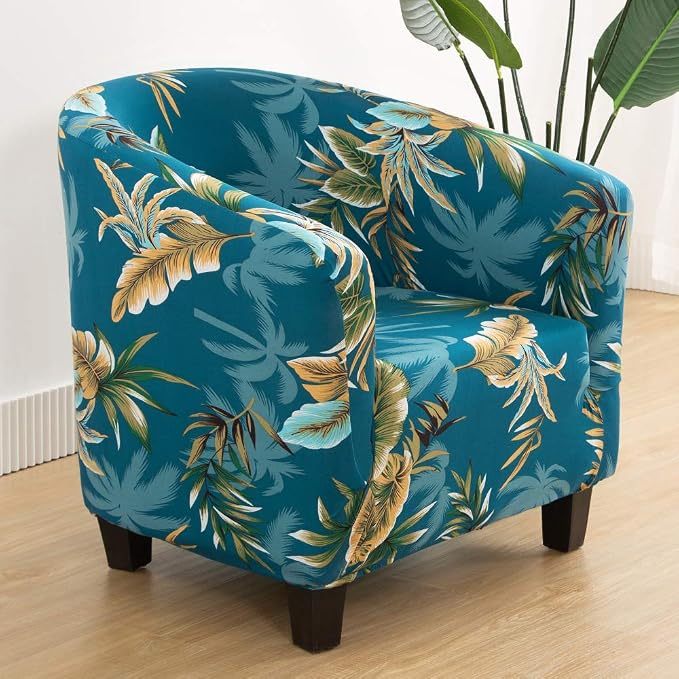 SearchI Club Chair Slipcover Stretch Barrel Chair Covers Printed Tub Chair - Image 7