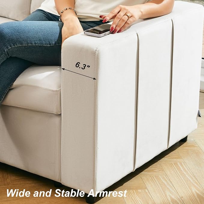 Belffin Modular Sectional Sleeper Sofa Bed - Image 4