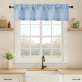 OVZME Valance for Windows, Light Filtering Faux Linen Textured Small Short by OVZME