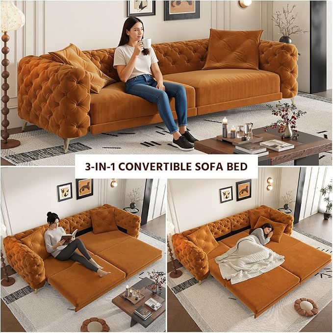 97.7" Convertible Queen Sleeper Sofa - Image 4