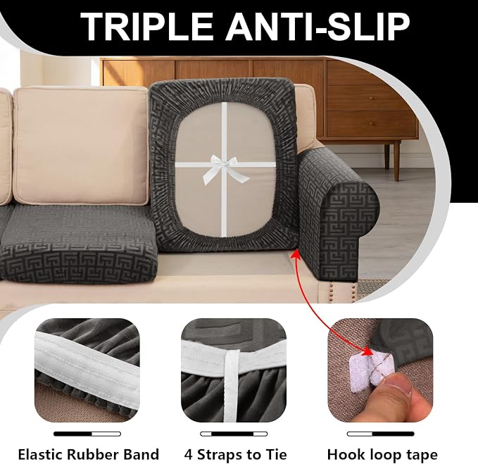 UNBBRRL Stretch Couch Backrest Cushion Cover - Image 3