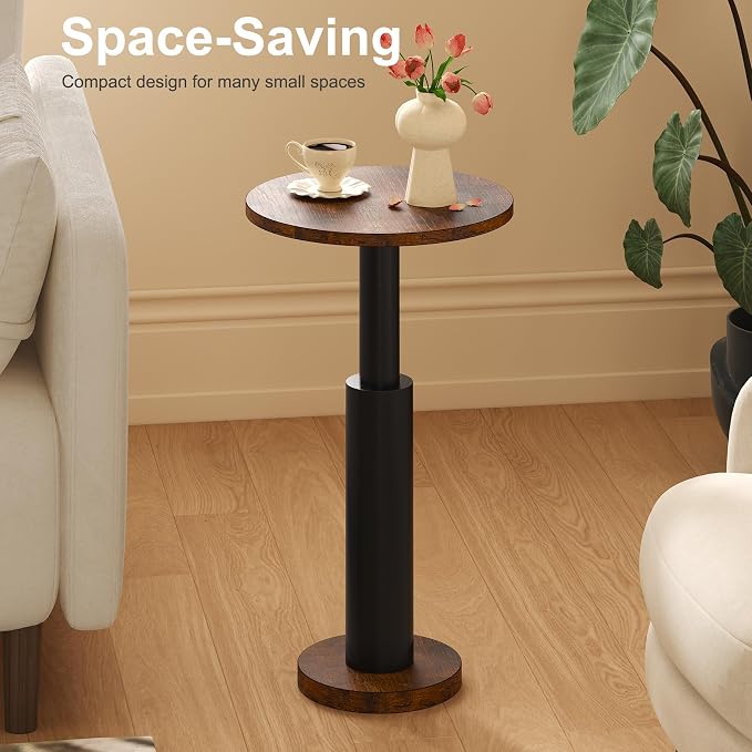 LAATOOREE Small Round Side Tables Set of 2, Drink Tables, Accent Coffee Tables - Image 4