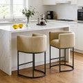 ClinQ 26" H Counter Height Bar Stools Set of 2, Modern Barrel Counter Stools by ExperienceExquisiteLife