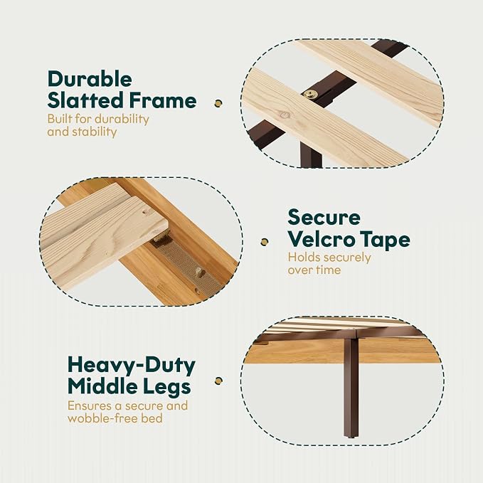 Bme Trapeze Queen Bed Frame – Modern Solid Wood Bed - Image 5
