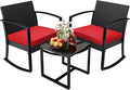 Greesum 3 Piece Outdoor Bistro Set, Imitation Rattan Conversation Set, Patio by BuynowfromGreesum