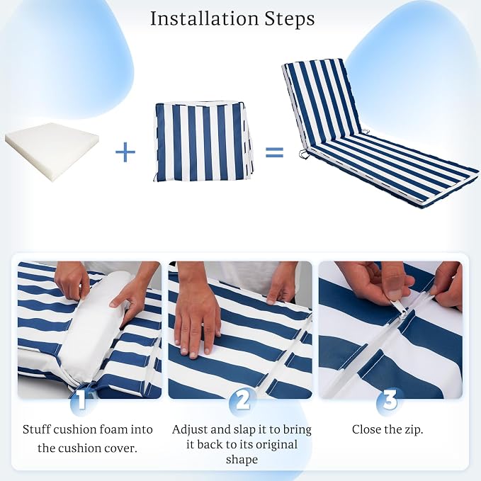 Chaise Lounge Cushions Outdoor - Image 6