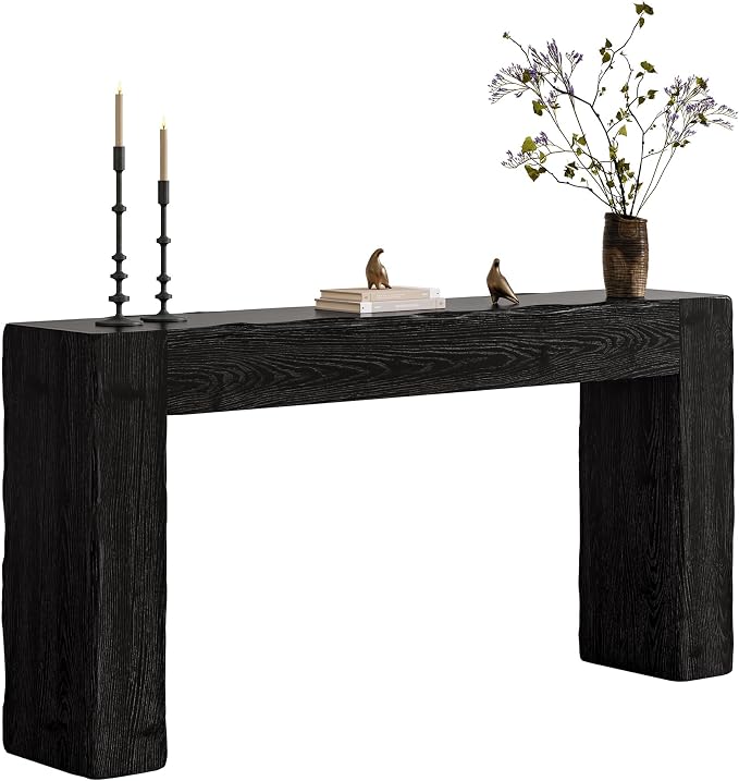 Solid Wood Console Table, 63-Inch Farmhouse Sofa Table Behind Couch - Image 8