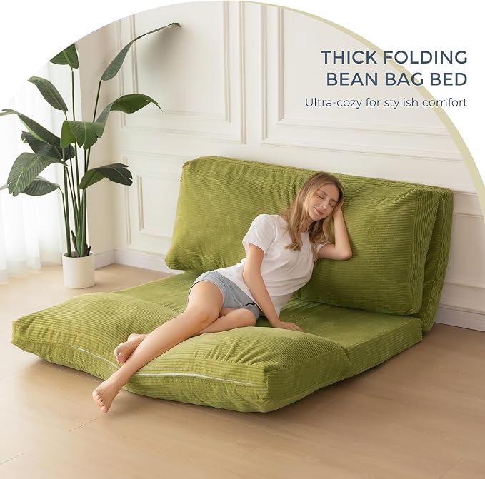 MAXYOYO Folding Sofa Bed, Extra Thick and Long Floor Sofa Convertible Sleeper - Image 3