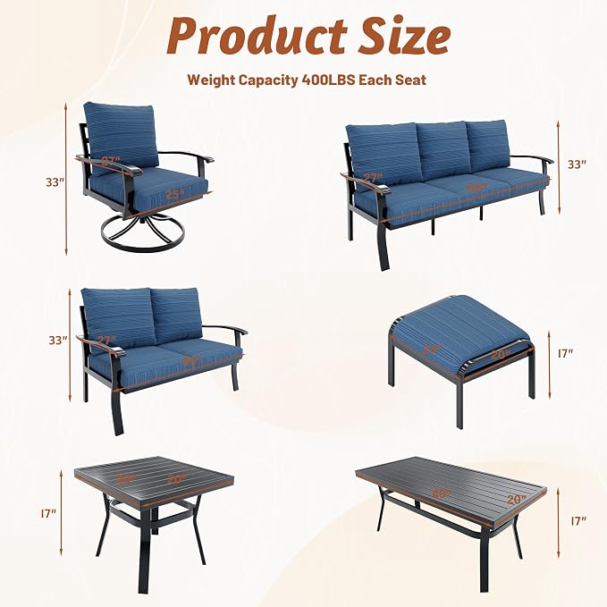 HOMREST Outdoor Swivel Rocker Patio Chairs - Image 6