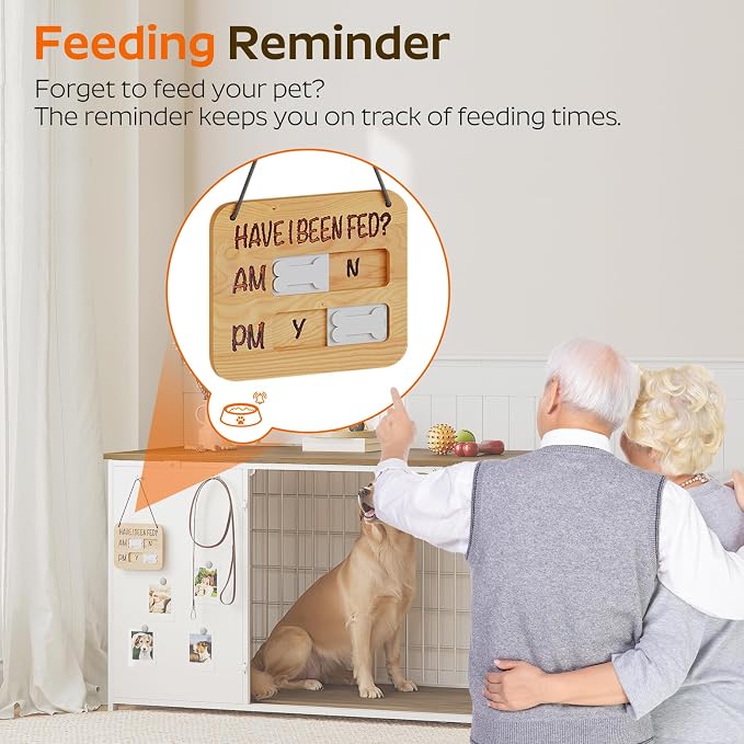 YATINEY Foldable Dog Crate Furniture, 47.2" Dog Crate - Image 3