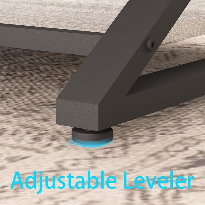 HSH Rustic Grey Coffee Table, Modern Minimalist Living Room Table - Image 8