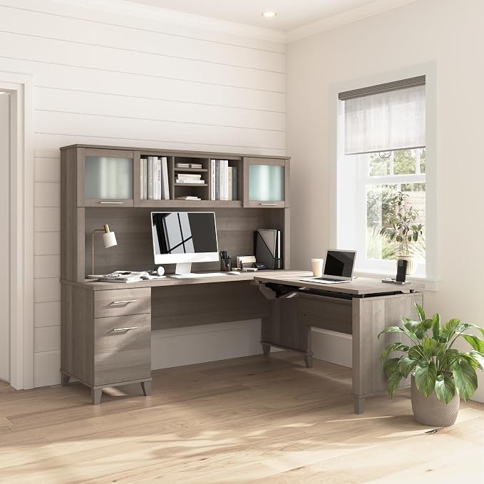 Bush Home 72-Inch L-Shaped Sit to Stand Desk - Image 2
