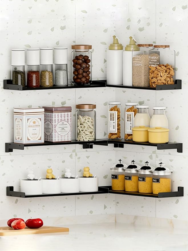 Floating Shelves for Wall, Shelves for Decor Storage Set of 6, Wall Mounted - Image 6