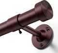 YaFex Heavy Duty Curtain Rods 32-150 Inch, 1 Inch Adjustable Bronze Curtain Rod by YaFex