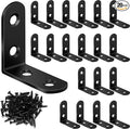 20PCS Black L Brackets, Stainless Steel Corner Brace by DOUDOULE