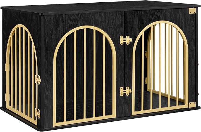 Hzuaneri 39.4" Wooden Dog Crate Furniture, Indoor Dog Kennel Dogs Cage - Image 9