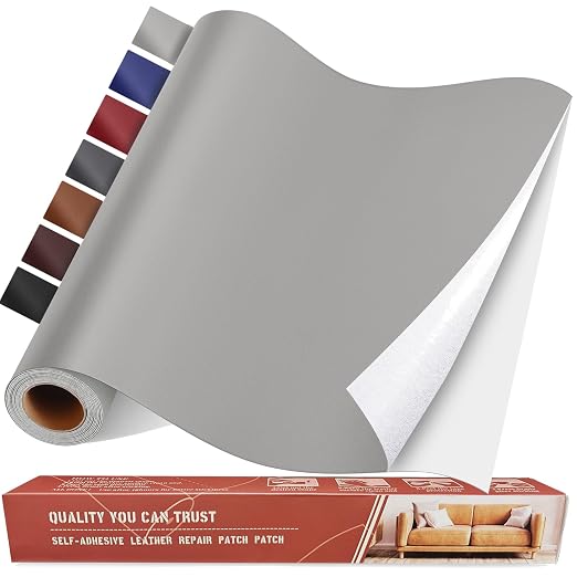 Self Adhesive Leather Repair Patch Kit, 31.4 in x 16 in Large Vinyl Leather by Yikda
