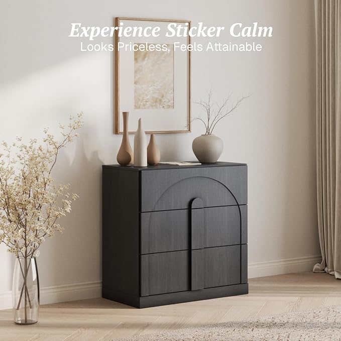 BELLEZE Bookcase with 3 Drawers, Modern Book Shelf with Wide Wooden Handle - Image 3