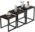 Nesting Table Set of 3 Side Tables, Modern Coffee Table Stacking End Table by HAHRIR