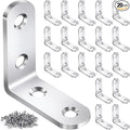 20PCS L Bracket Corner Brace Sets, Stainless Steel L Brackets by DOUDOULE