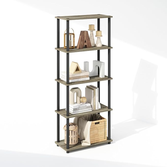 Furinno Turn-N-Tube Book Shelf, 5-Tier Bookshelf, Bookcase by Furinno-FitsYourSpaceFitsYourBudget