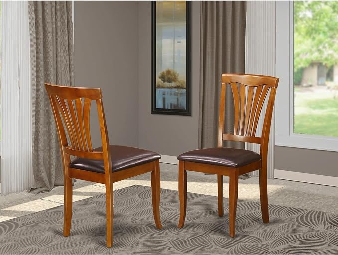 East West Furniture AVC-SBR-LC Avon Dining Chairs - Image 2