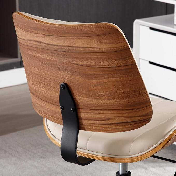 Home Office Desk Chair with Wheels, Adjustable Height Armless Office Chair - Image 5
