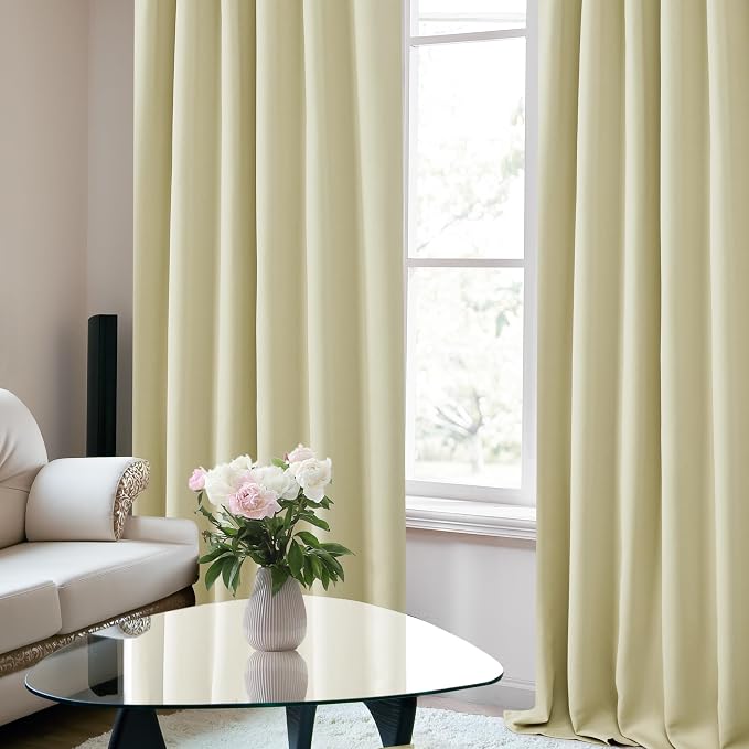 Deconovo Blackout Curtains, Thermal Insulated, W52 x L95 2 Panels, Back Tab - Image 5