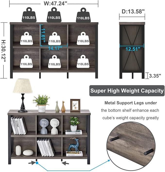 FATORRI Rustic 6 Cube Storage Organizer - Image 2