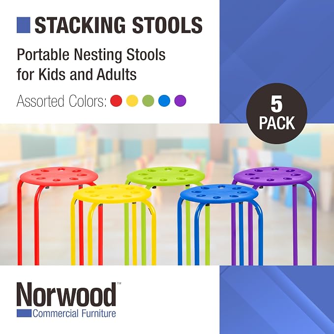 Norwood Commercial Furniture Stacking Stools - Image 4