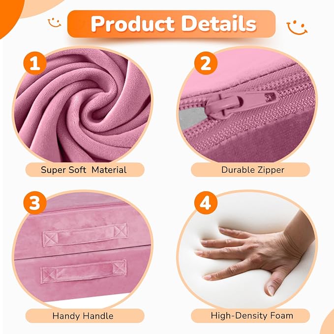 MeMoreCool Toddler Couch for Girls, 8-Piece Modular Kids Play Couch in Dusty - Image 5