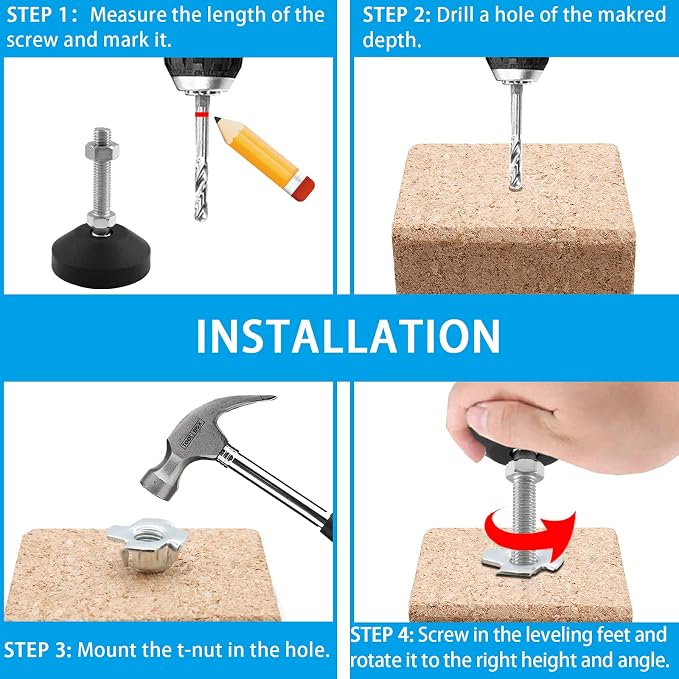 Luomorgo 4 Pcs M8 Leveling Feet - Image 5