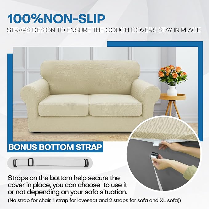 XINEAGE New 3 Pieces Couch Covers - Image 5